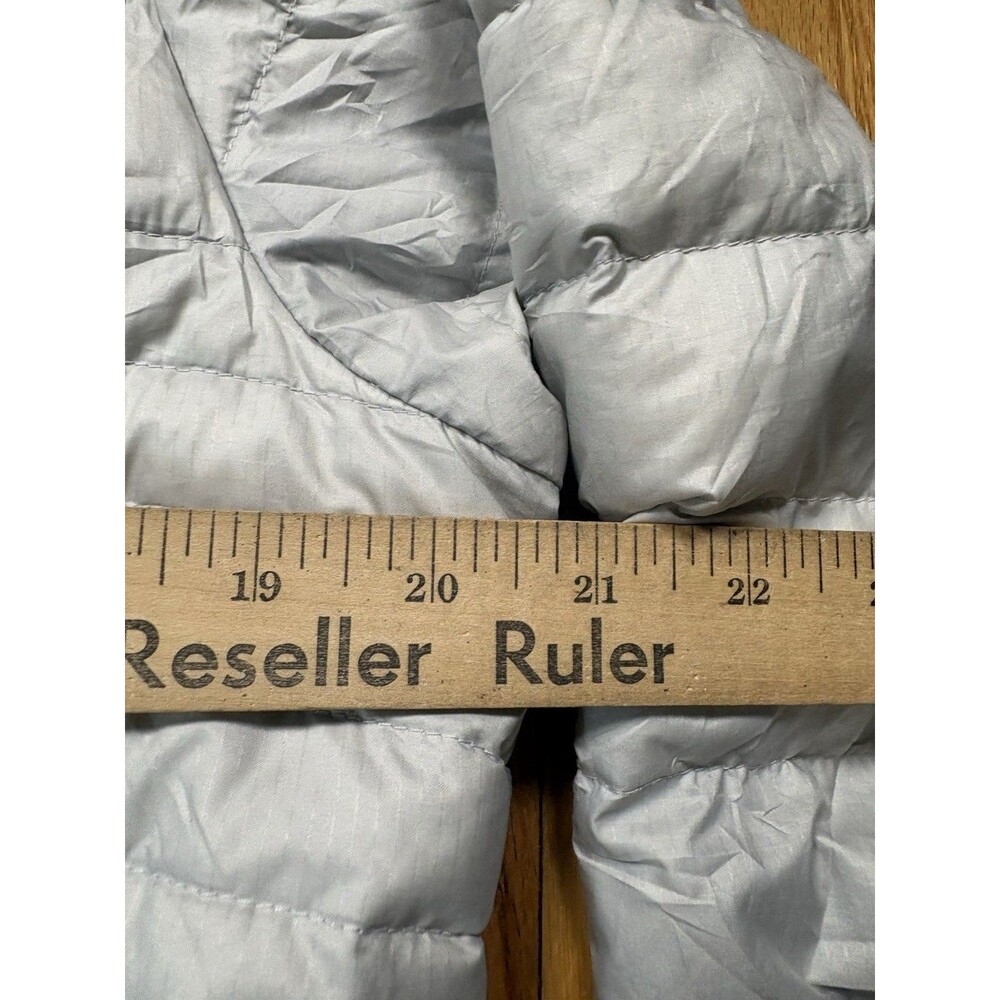 Patagonia Down Sweater Jacket Womens Large Off White Quilted Puffer Full Zip - Picture 6 of 8